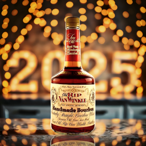 Old Rip Van Winkle Handmade 10 Year Old Kentucky Straight Bourbon Whiskey 107 Proof Old Squat Bottle